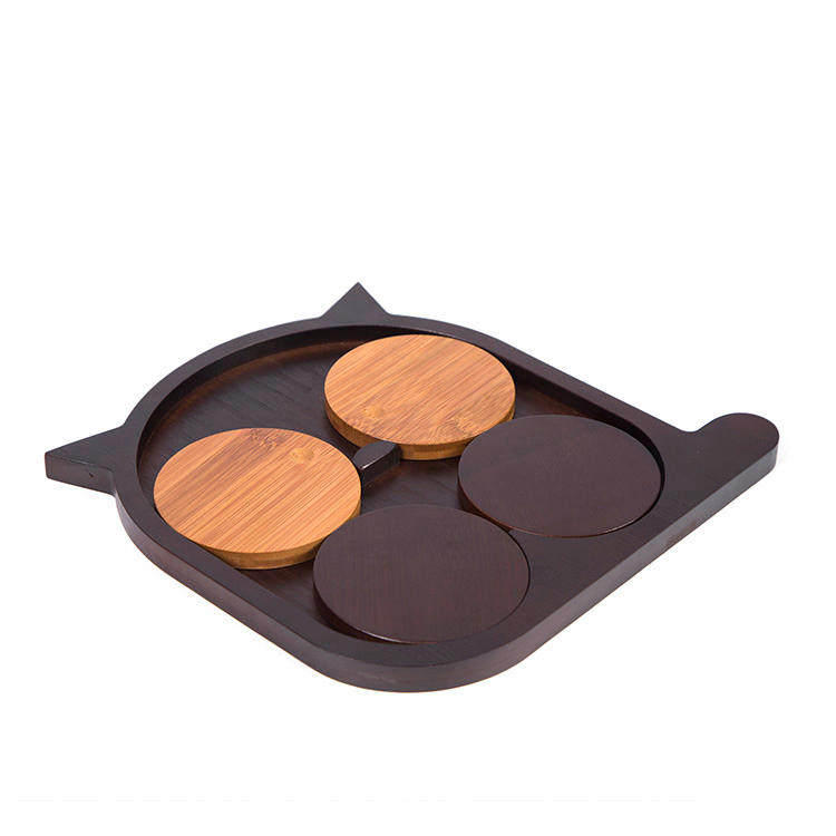 Bamboo-Cat-Shape-Tray-With-Coasters1