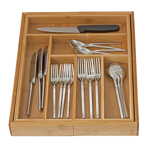 BAMBOO EXPANDABLE CUTLERY ORGANIZER