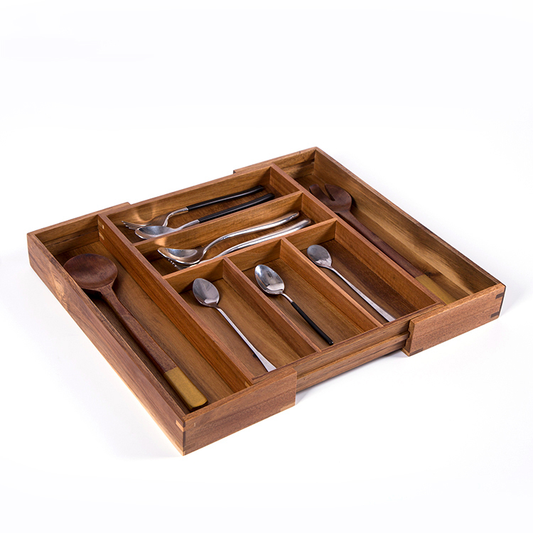 WOOD EXPANDABLE KNIFE&CUTLERY TRAY