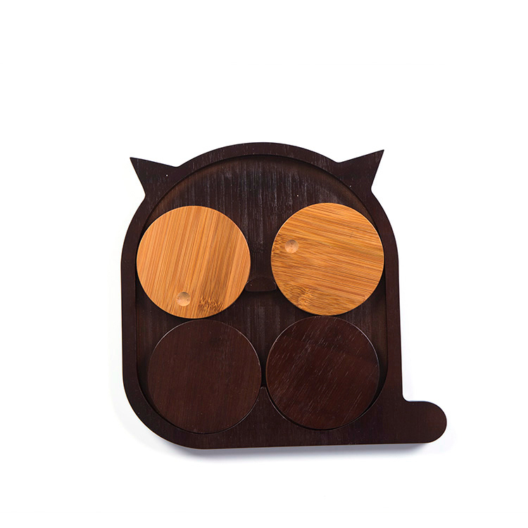 Bamboo-Cat-Shape-Tray-With-Coasters2