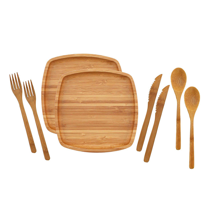 Healthy-And-Durable-Portable-Organic-Bamboo-Dinner