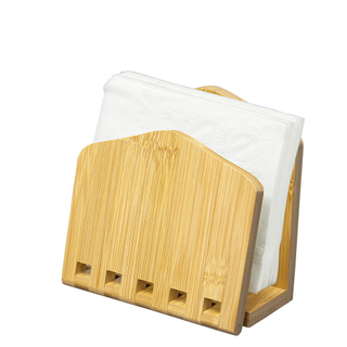 BAMBOO ADJUSTABLE NAPKIN HOLDER