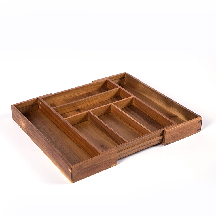 WOOD EXPANDABLE KNIFE&CUTLERY TRAY