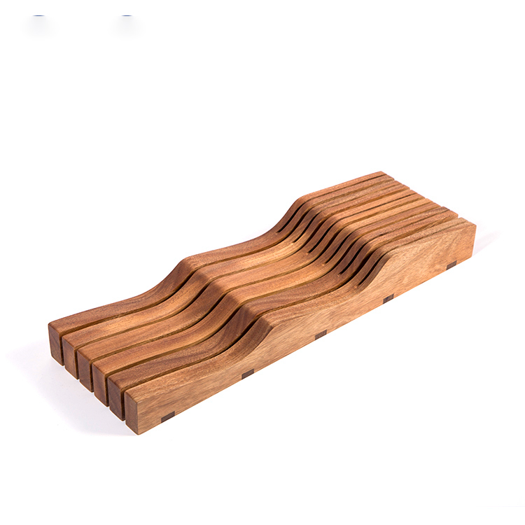 ACACIA WOOD KNIFE BLOCK