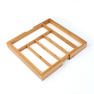 BAMBOO EXPANDABLE CUTLERY TRAY