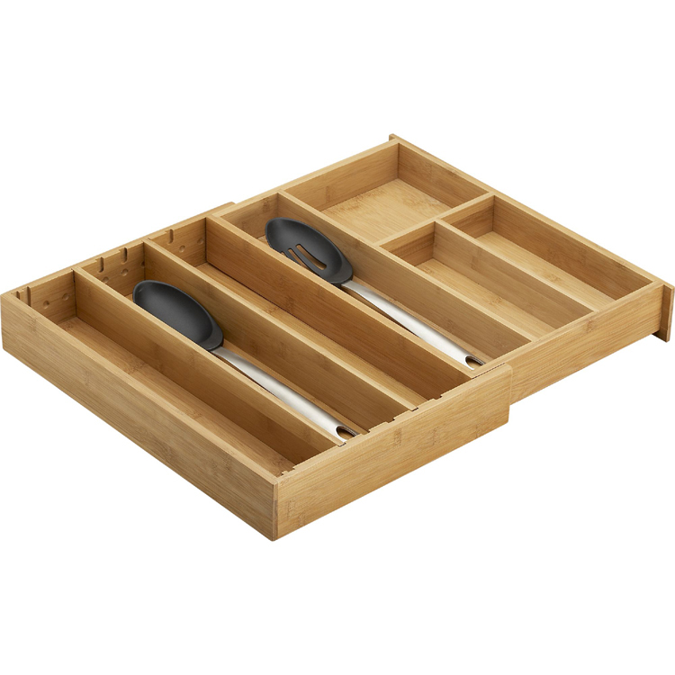 5-Compartments-Bamboo-Expandable-Utility-Utensil-Drawer