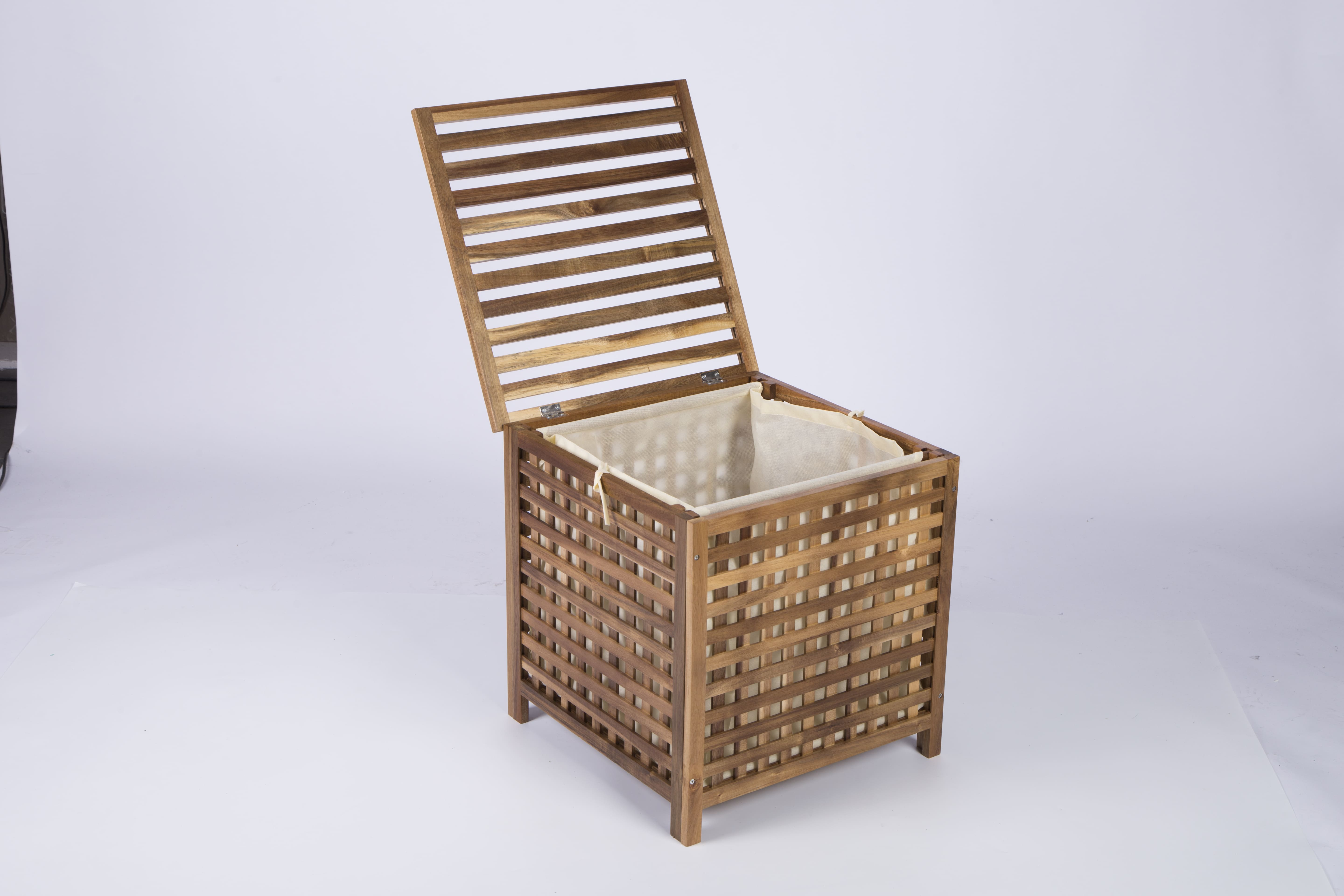 ACACIA WOOD LAUNDRY BASKET