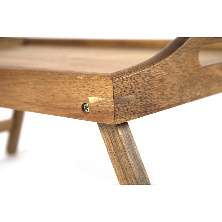 ACACIA WOOD SERVING TRAY WITH LEG 