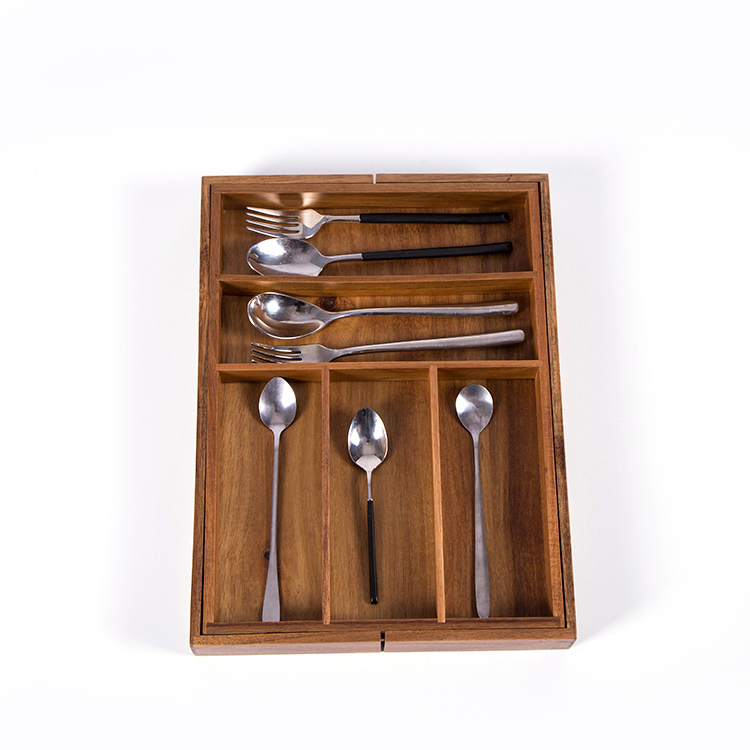 WOOD EXPANDABLE KNIFE&CUTLERY TRAY