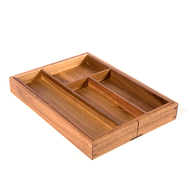 ACACIA WOOD EXPANDABLE KNIFE&amp;CUTLERY TRAY