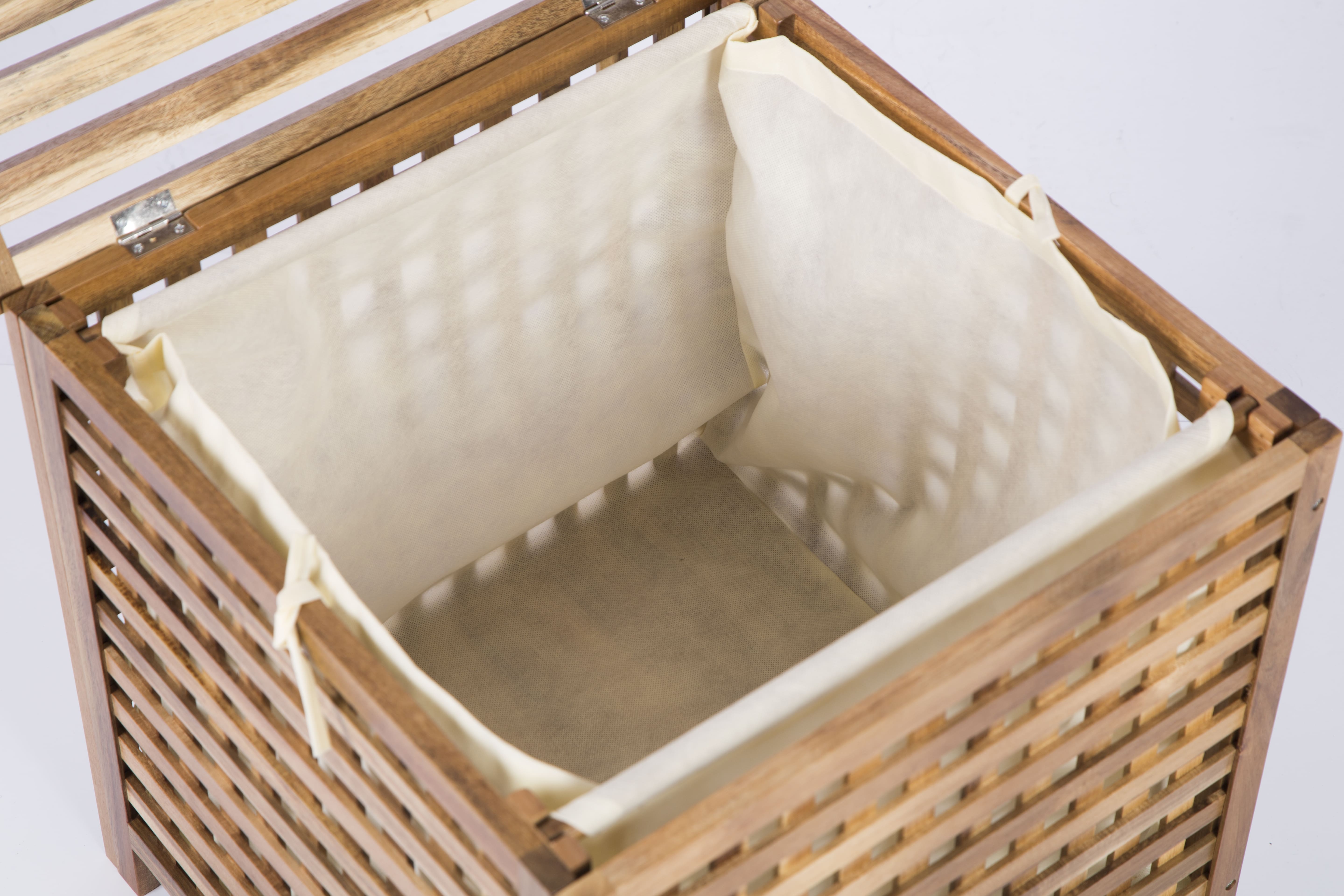 ACACIA WOOD LAUNDRY BASKET