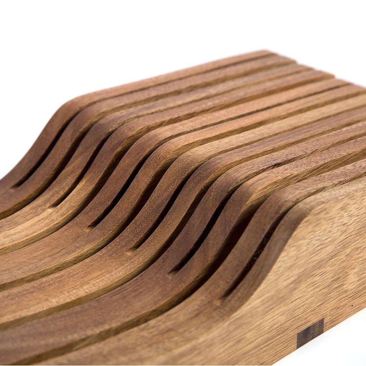 ACACIA WOOD KNIFE BLOCK