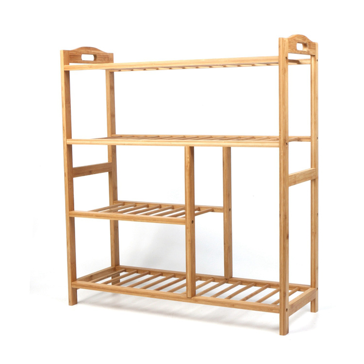 4-tier-Storage-Organizer-Bamboo-Shoe-Rack