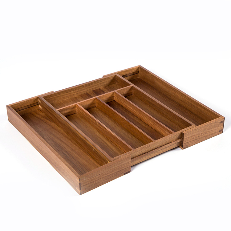ACACIA WOOD EXPANDABLE KNIFE&CUTLERY TRAY