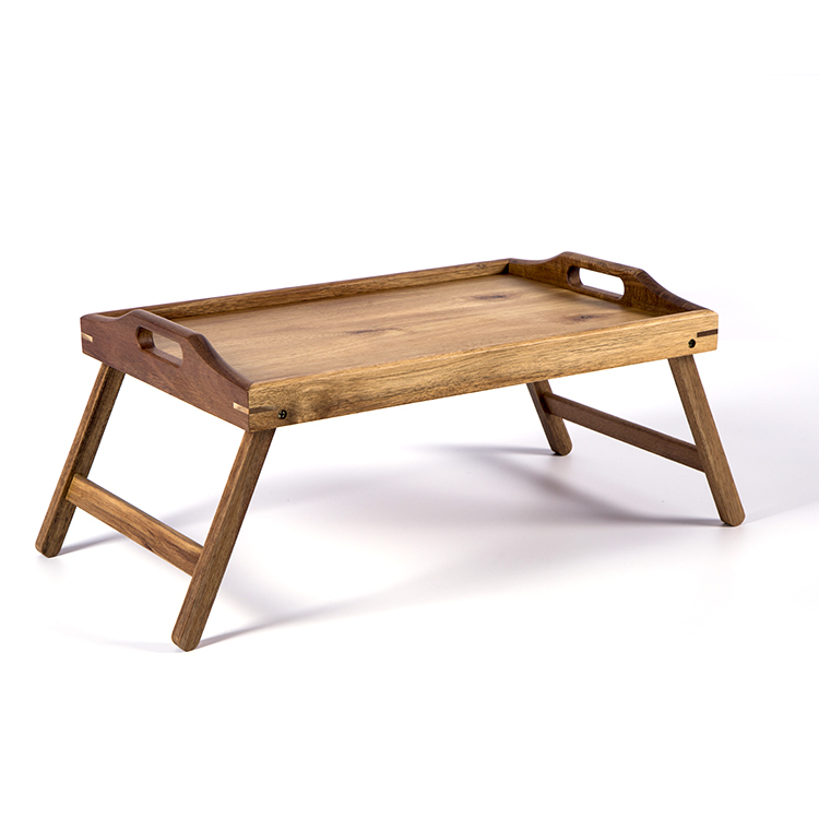  ACACIA WOOD SERVING TRAY WITH LEG 