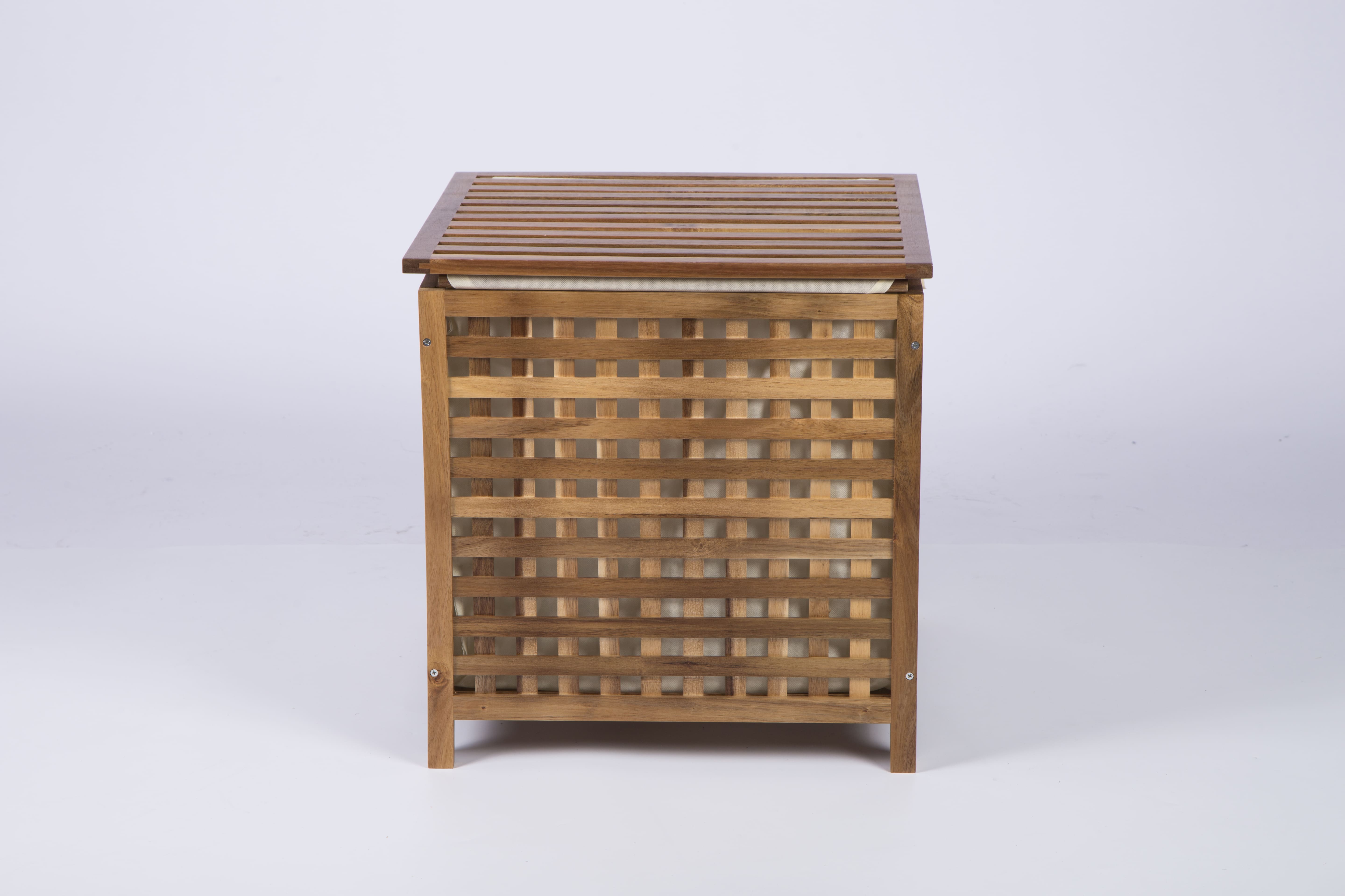 ACACIA WOOD LAUNDRY BASKET