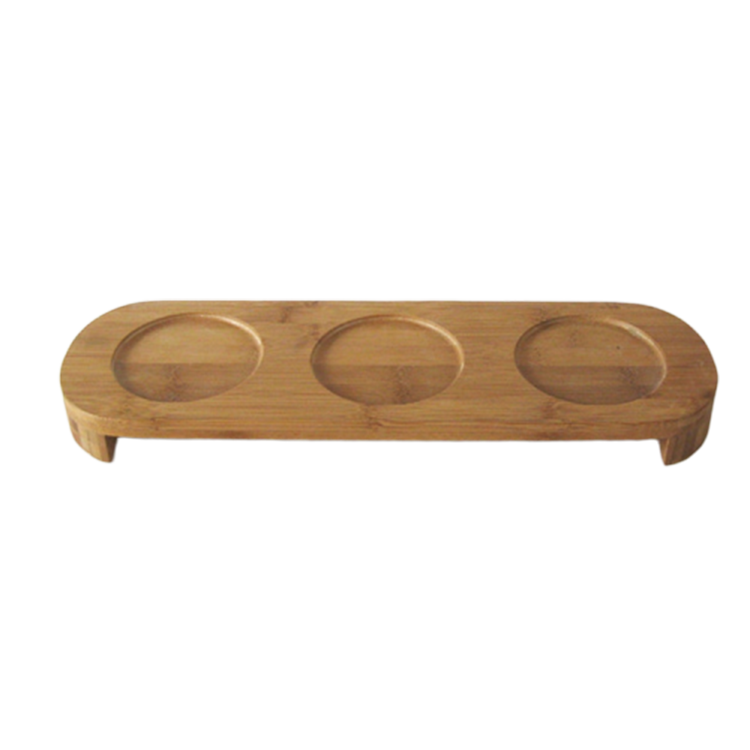 Bamboo-Three-Tea-Cup-Holder-Plate-Tray