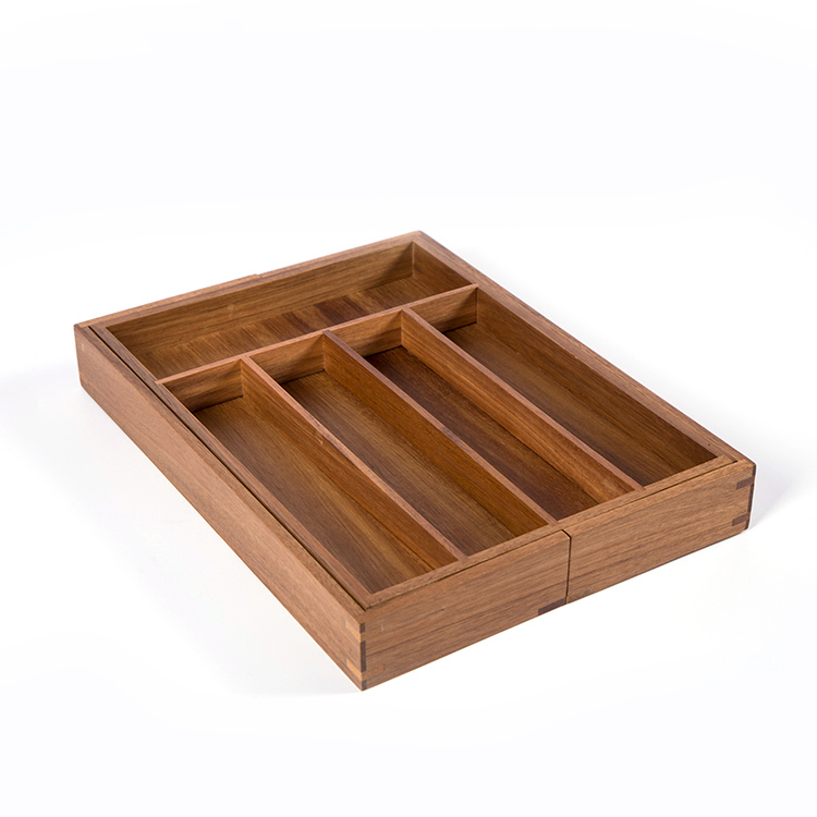 ACACIA WOOD EXPANDABLE KNIFE&CUTLERY TRAY